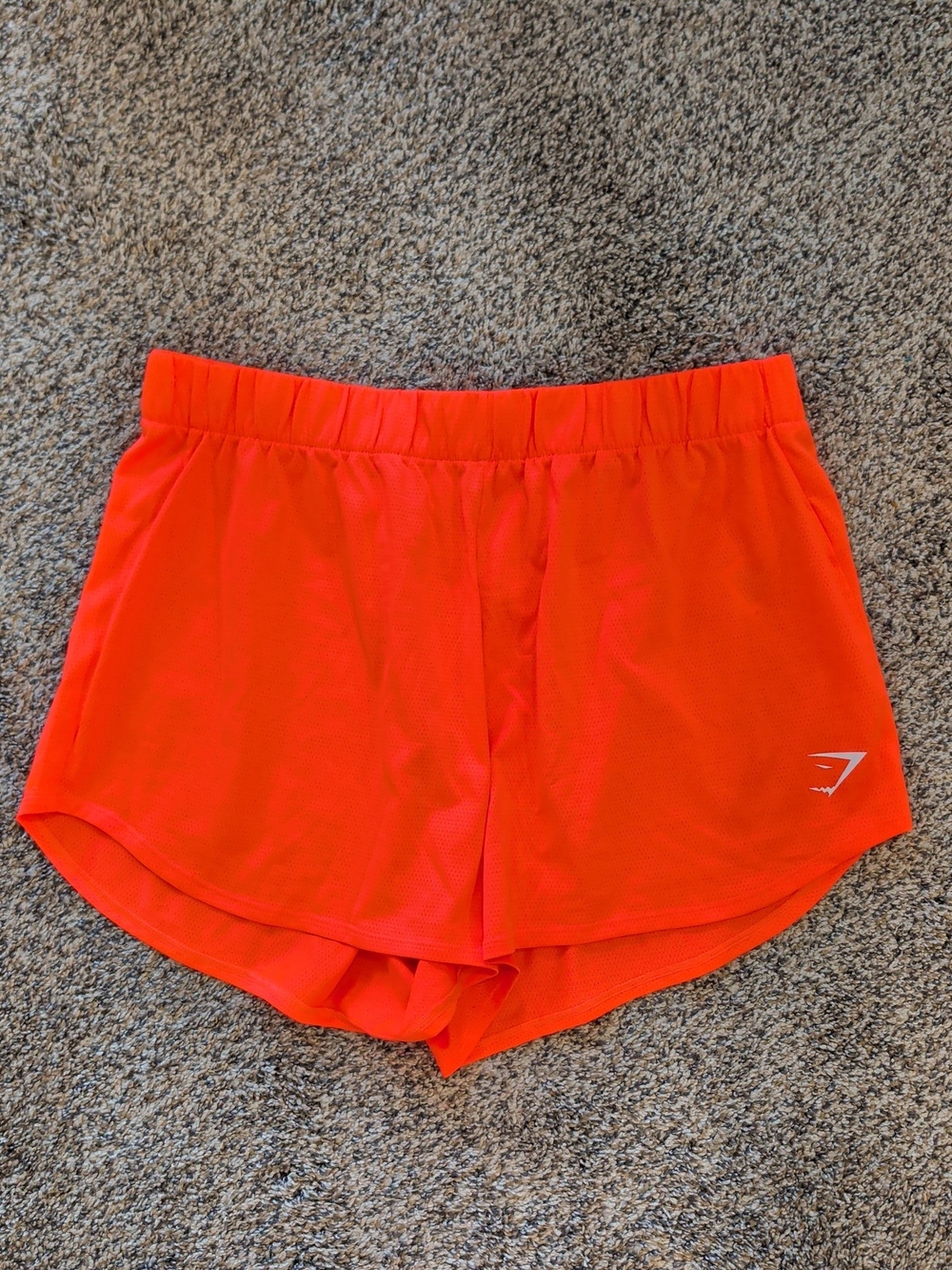 Gymshark Neon Orange Athletic Running Shorts